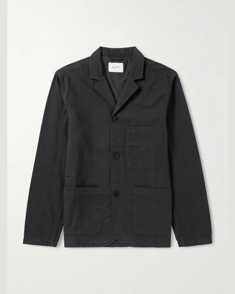 Folk Cotton Blazer Black