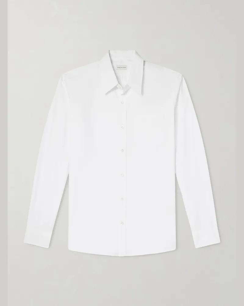Dries van Noten Hemd aus Baumwollpopeline Weiß