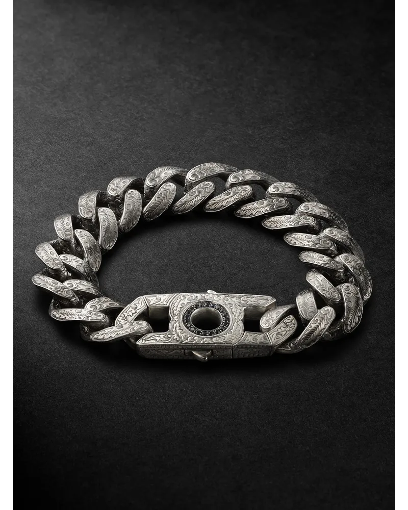 Stephen Webster England Made Me rhodiniertes Armband mit Saphiren Silber