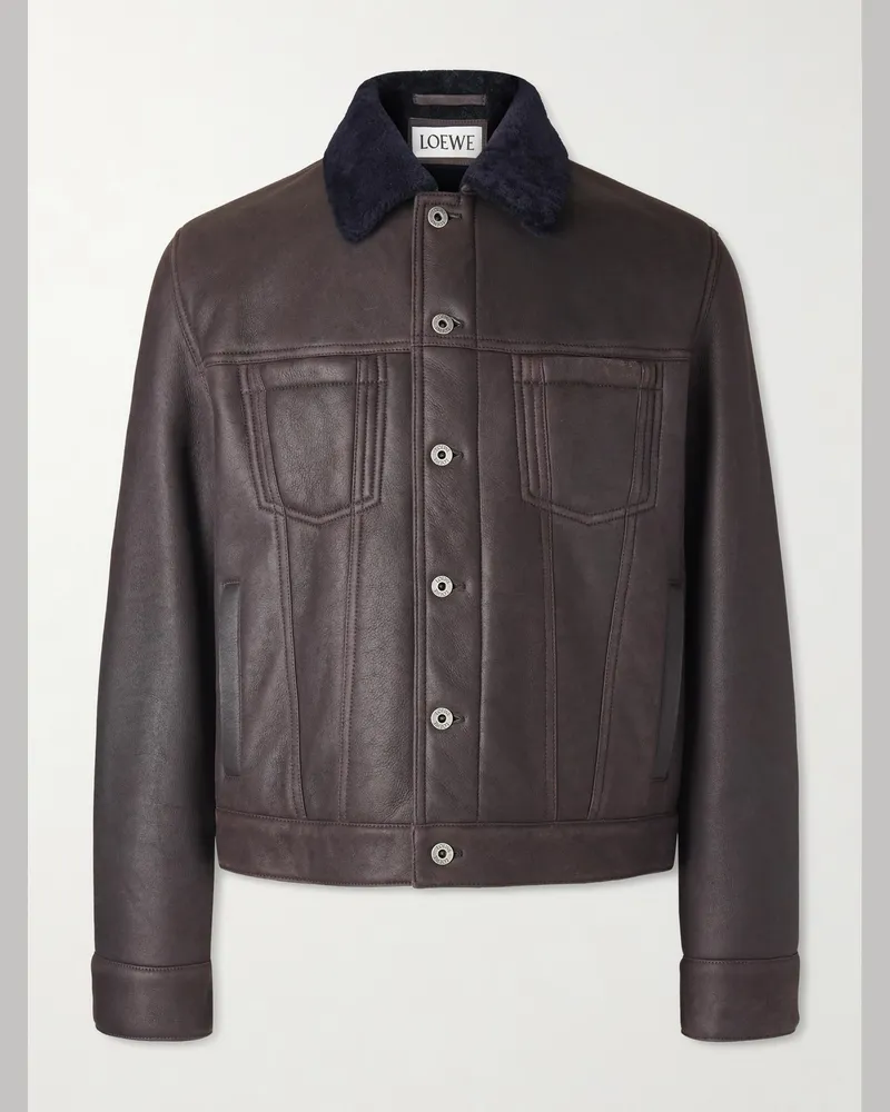 Loewe Jacke aus Shearling Braun