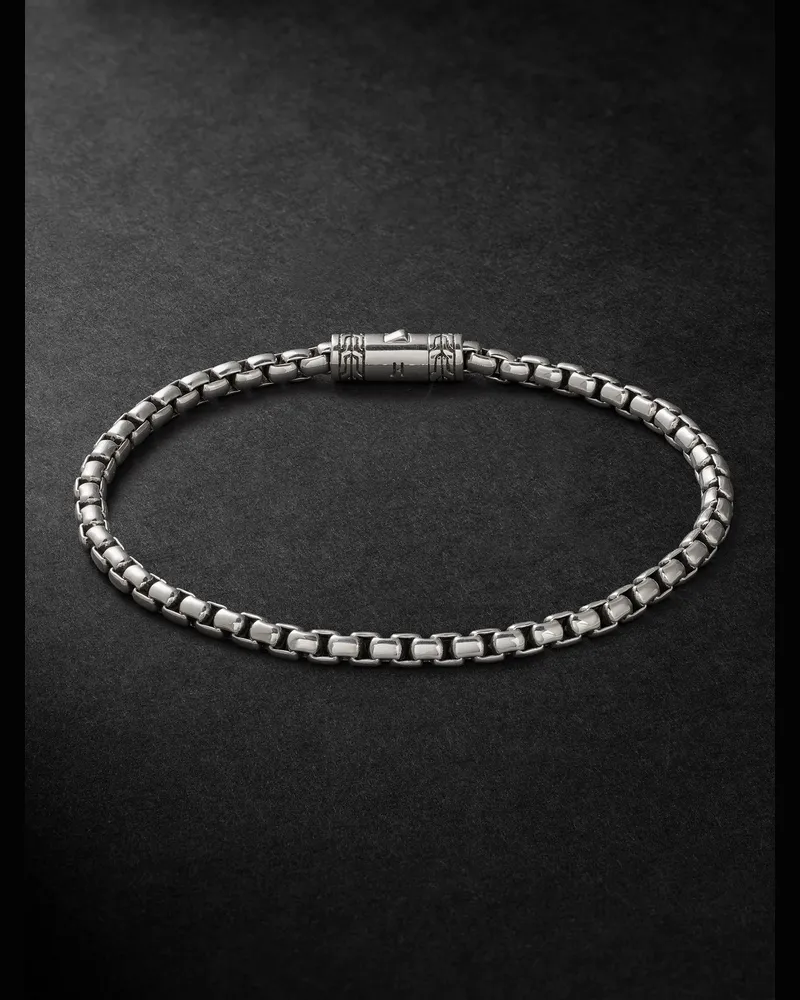 John Hardy Sterling Silver Box Chain Bracelet Silver