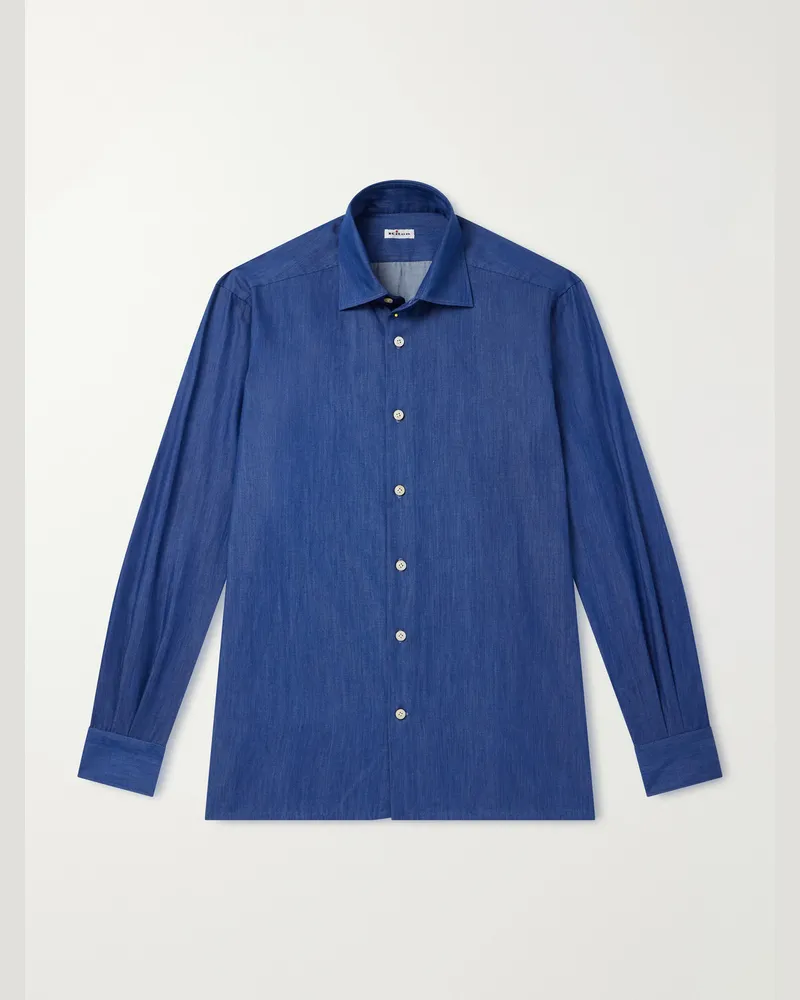 Kiton Denim Shirt Blue