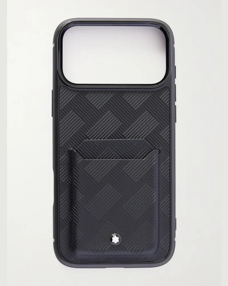 Montblanc Extreme 3.0 Hülle für iPhone 17 Pro Max aus Leder Schwarz