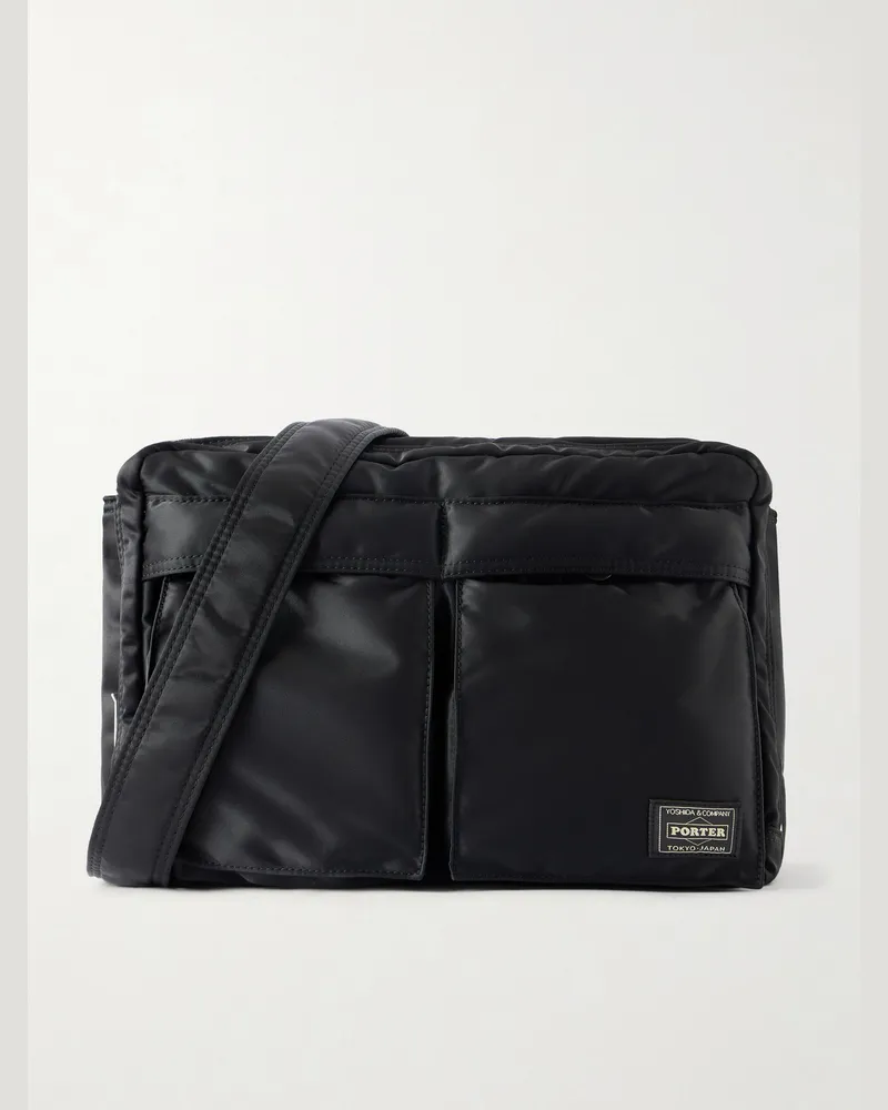 PORTER-YOSHIDA & CO Tanker Sling Twill Messenger Bag Black