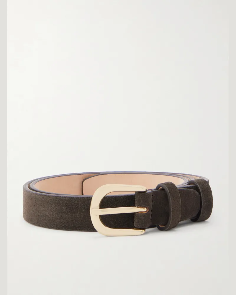 MR P. 2.5cm Suede Belt Brown