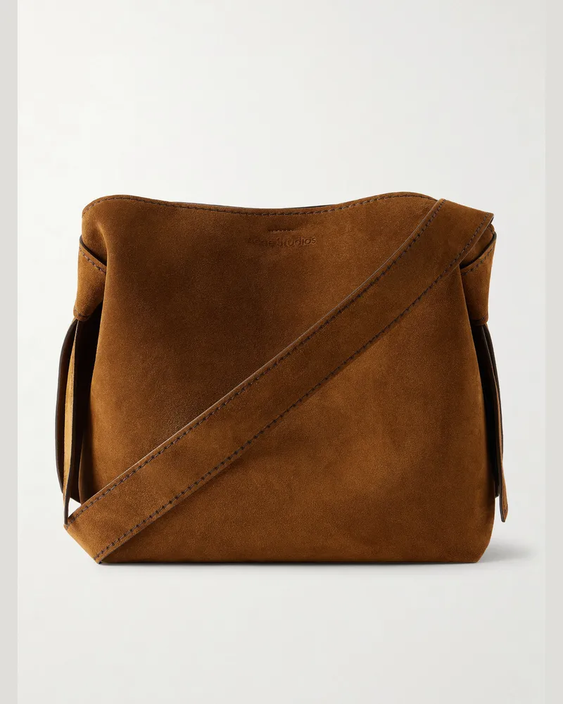 Acne Studios Musubi Suede Shoulder Bag Brown