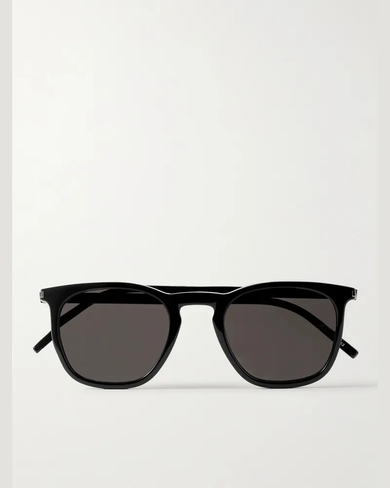 Saint Laurent D-Frame Recycled-Acetate Sunglasses Black