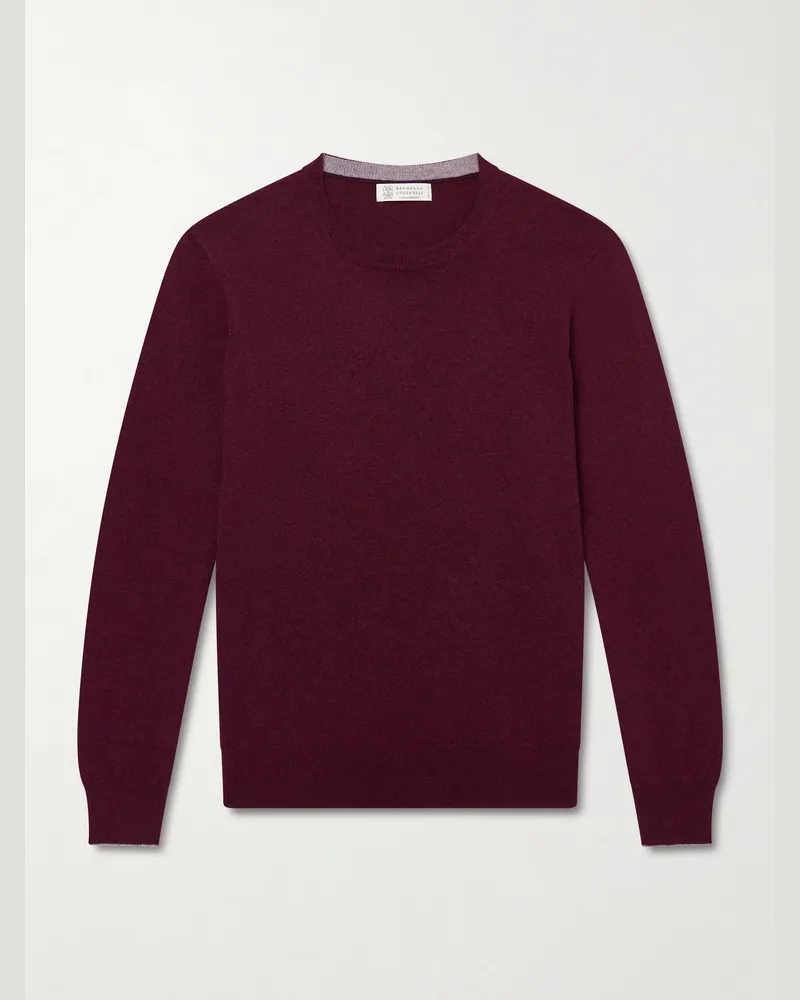 Brunello Cucinelli Cashmere Sweater Burgundy