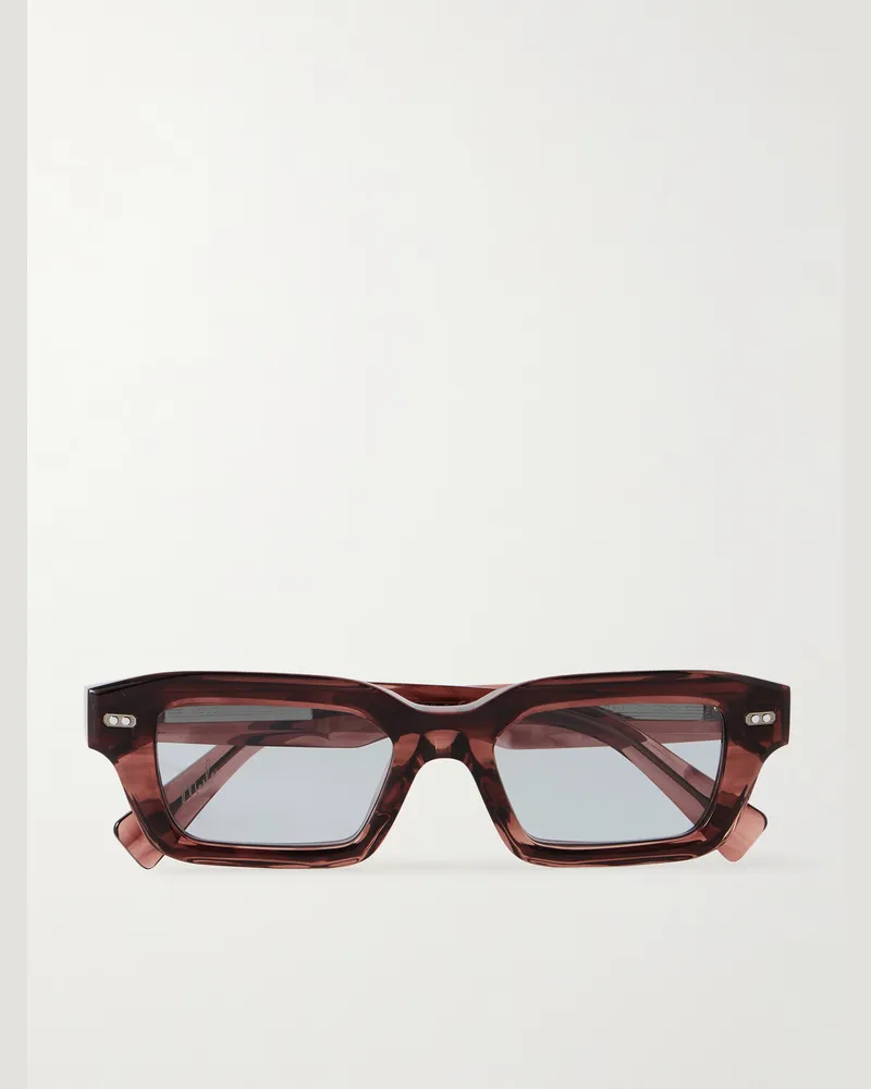Brunello Cucinelli Maria Sonnenbrille mit eckigem Rahmen aus Azetat Braun
