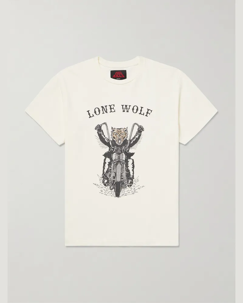 GALLERY DEPT. Lone Wolf T-Shirt aus Baumwoll-Jersey mit Print Neutral
