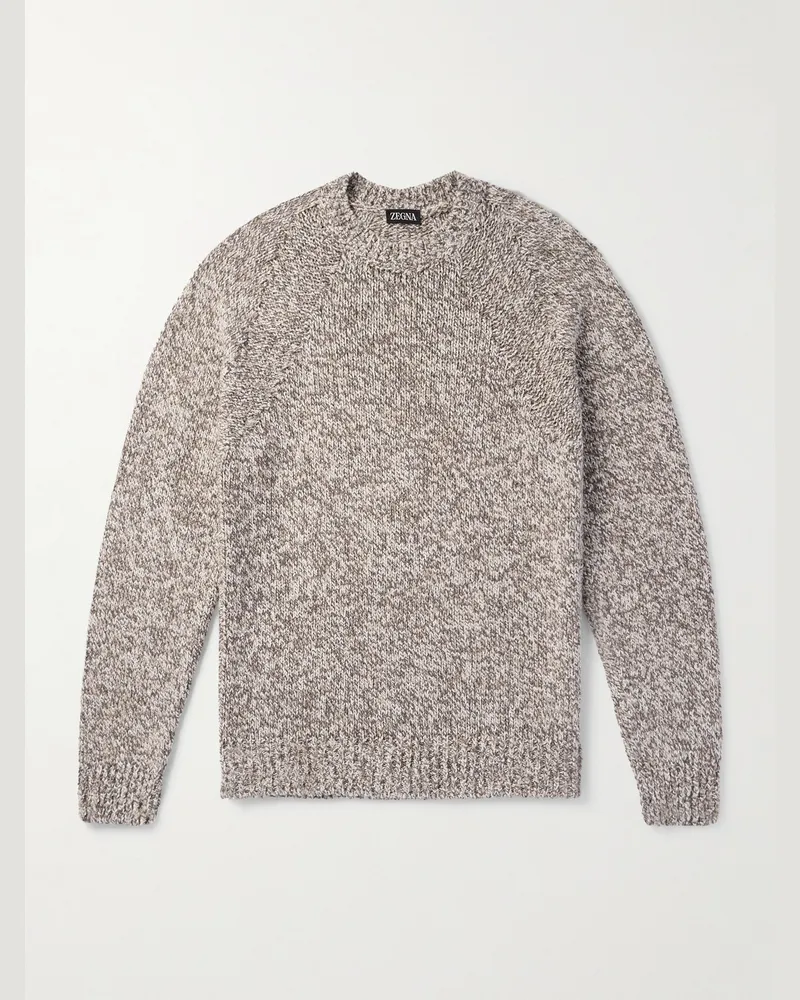 Ermenegildo Zegna Cotton Sweater Brown