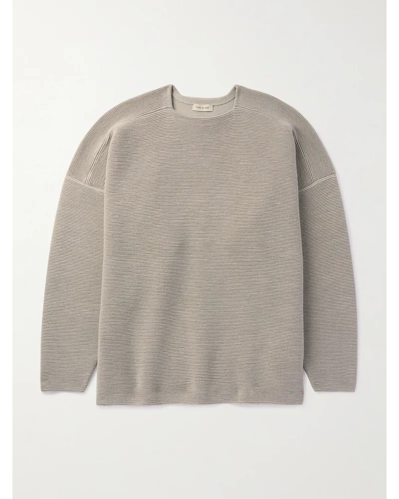 Fear of God Ottoman Pullover aus Wolle in Rippstrick Grau