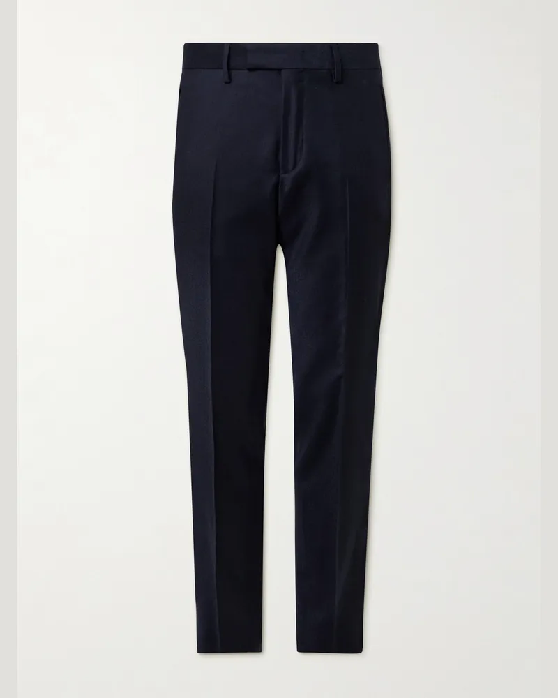 MR P. Philip Slim-Fit Straight-Leg Wool-Flannel Suit Trousers Blue