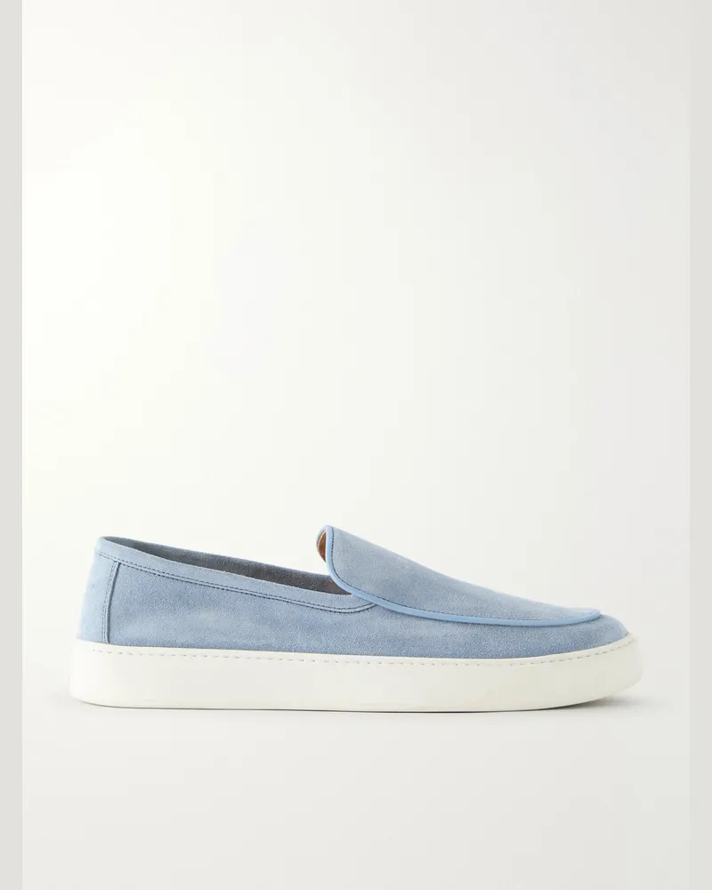 Frescobol Carioca Vela Suede Slip-On Sneakers Blue