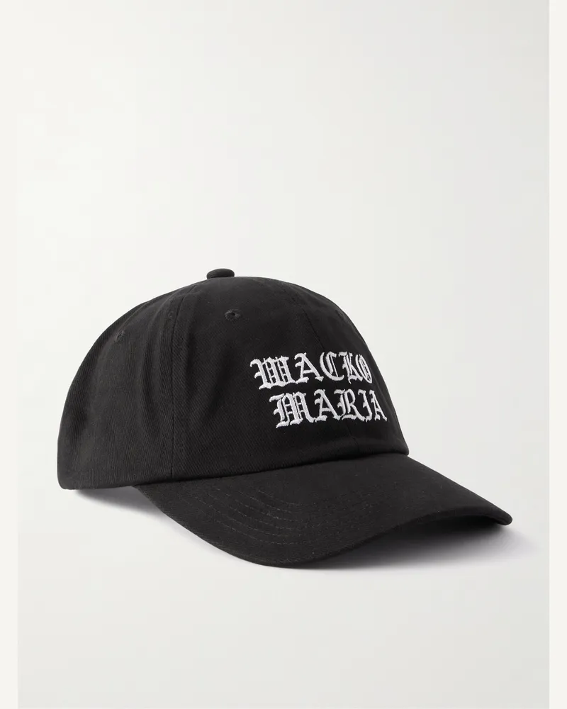 Wacko Maria Baseballkappe aus Baumwoll-Twill mit Logostickerei Schwarz