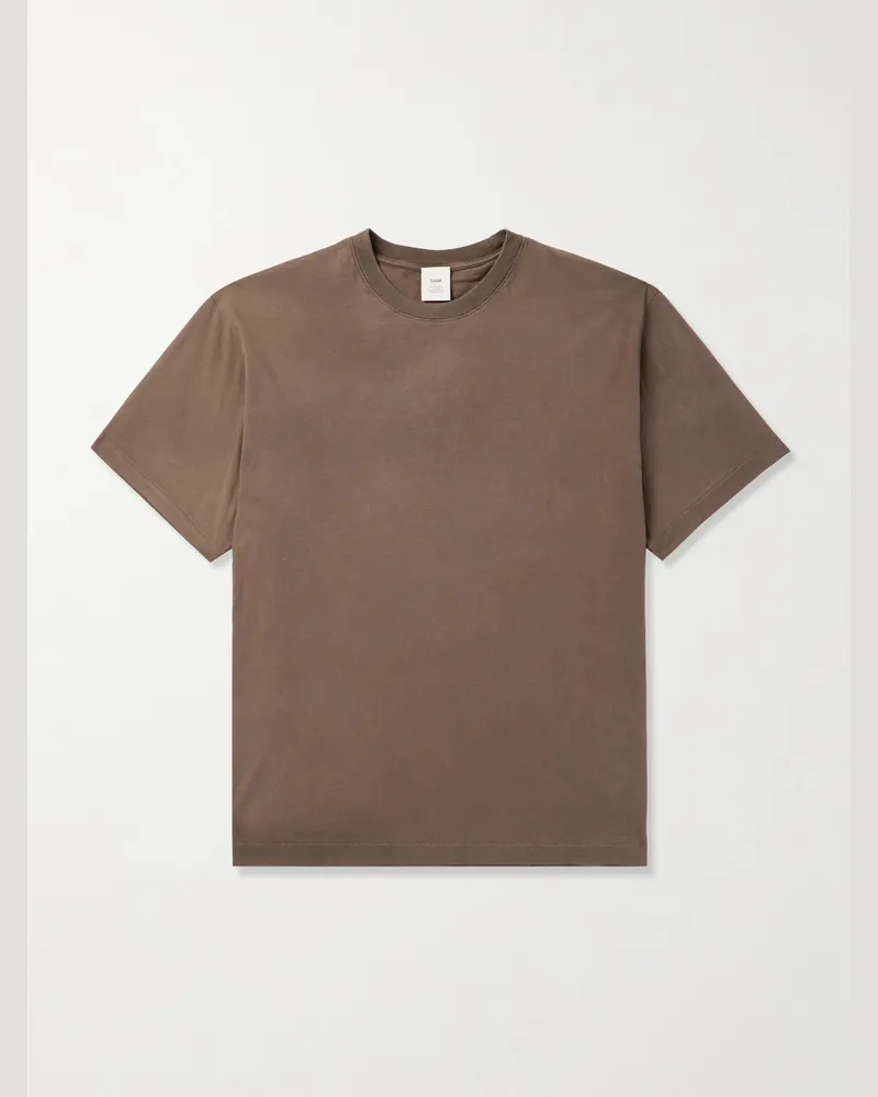 SSAM Charlie T-Shirt aus Biobaumwoll-Jersey Braun