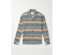 Ronen Hemd aus bedrucktem Baumwoll-Voile mit Reverskragen