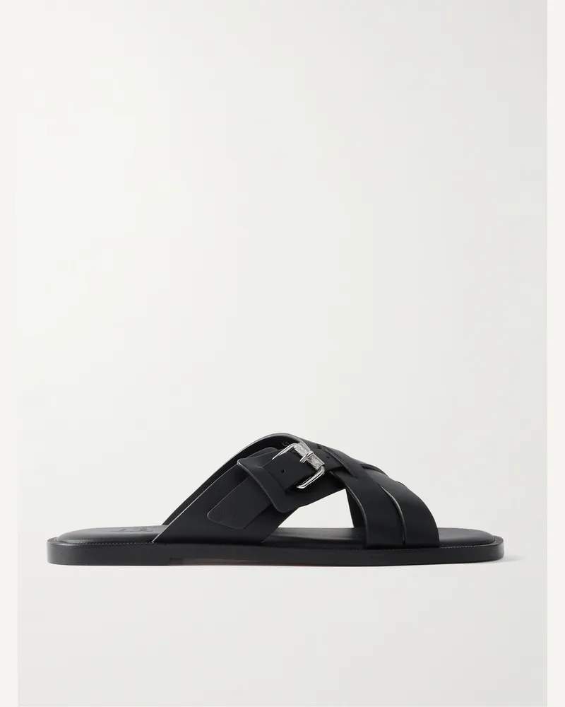 Christian Louboutin Emircross Sandalen aus Leder Schwarz