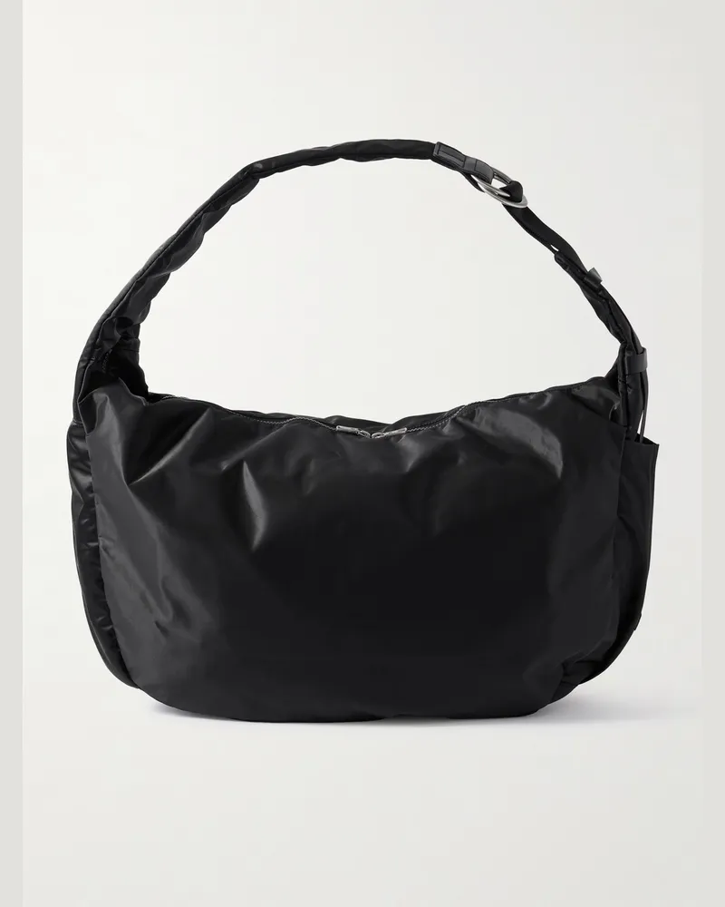 MASTER PIECE Ark Schultertasche aus Nylon mit Lederbesatz Schwarz