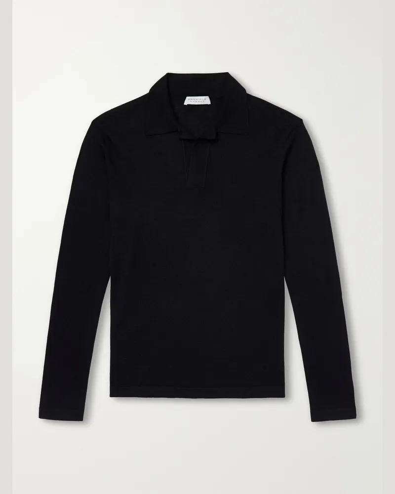 Gabriela Hearst Frome Cashmere Polo Shirt Black