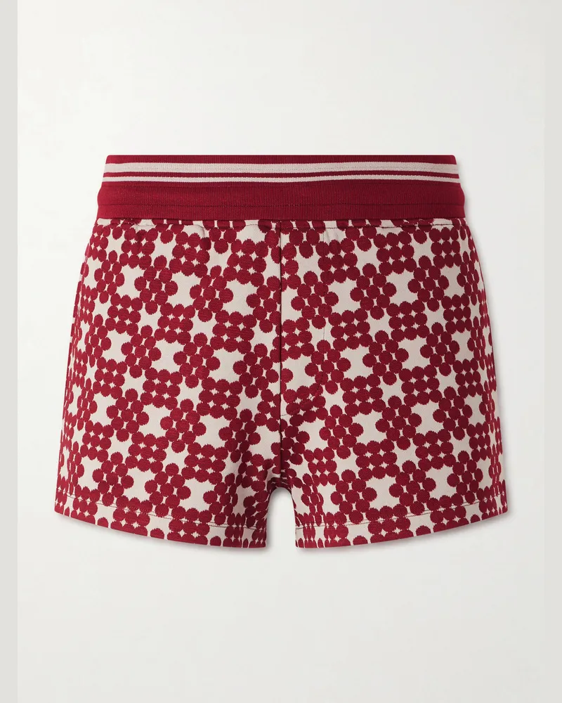 Dries van Noten Slim-Fit Jacquard-Knit Shorts Red