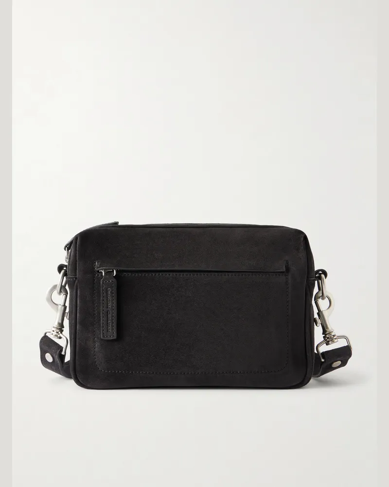 Officine Creative Italia Quentin 25 Suede Messenger Bag Black