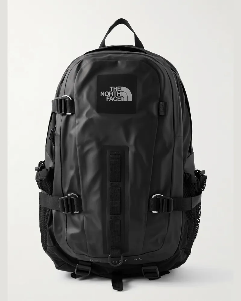 The North Face Hot Shot Rucksack aus „Base Camp“-Nylon mit Gummibesatz Schwarz