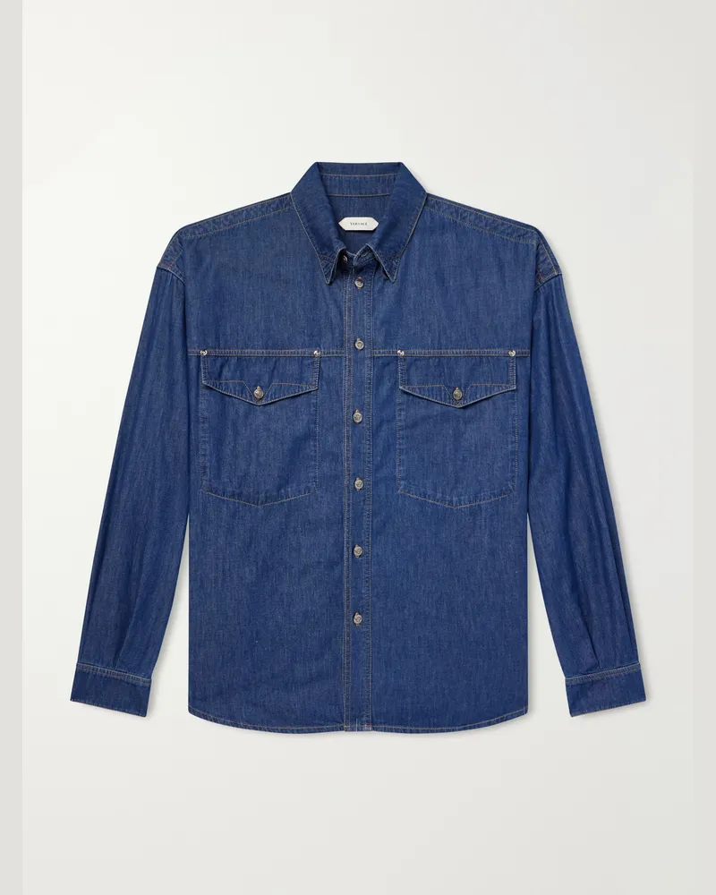 Versace Denim Shirt Blue