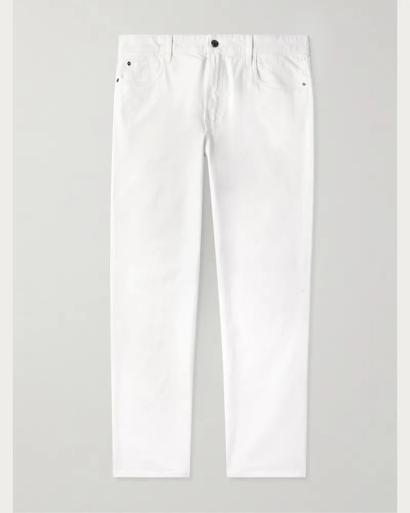Loro Piana Schmal und gerade geschnittene Jeans Weiß
