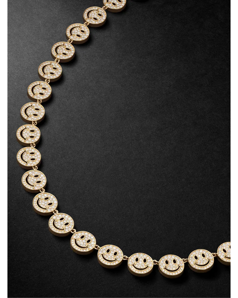 Sydney Evan Happy Face Eternity Kette aus Gold mit Diamanten Gold