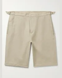 Loro Piana Majuro gerade geschnittene Bermudashorts aus Leinen Neutral