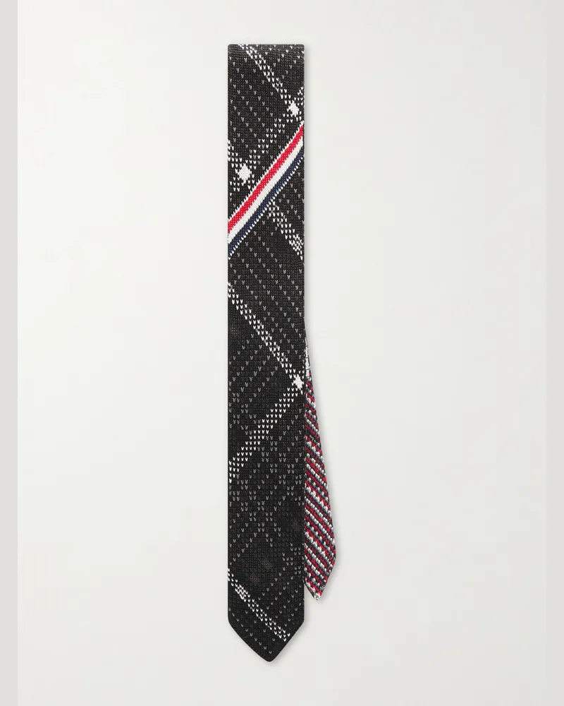 Thom Browne Krawatte aus Seiden-Jacquard, 5 cm Schwarz