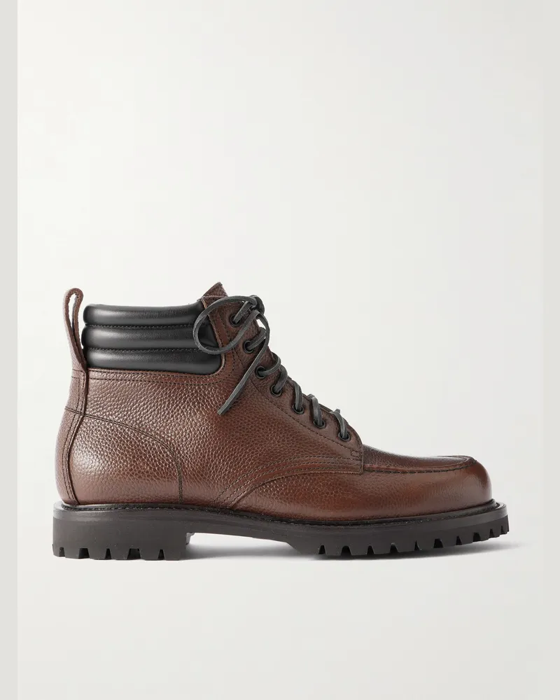 YUKETEN Salvia Stiefel aus vollnarbigem Leder Braun