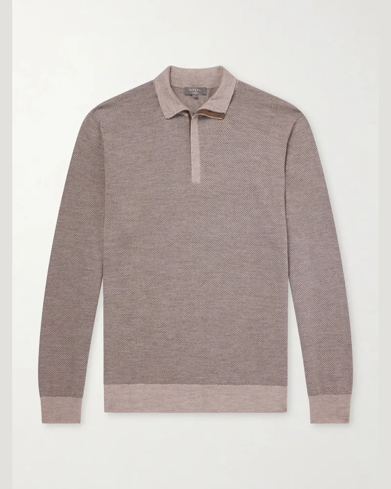 N.Peal Cashmere and Silk-Blend Shirt Brown