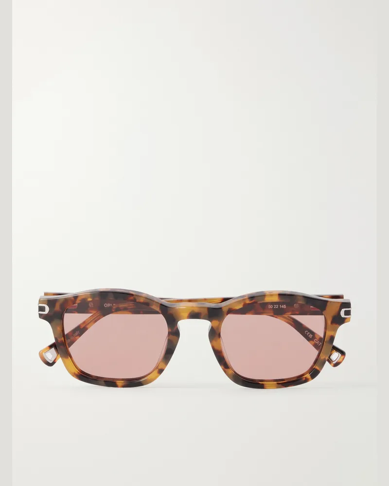 Orlebar Brown The Davey Square-Frame Tortoiseshell Acetate Sunglasses Tortoiseshell