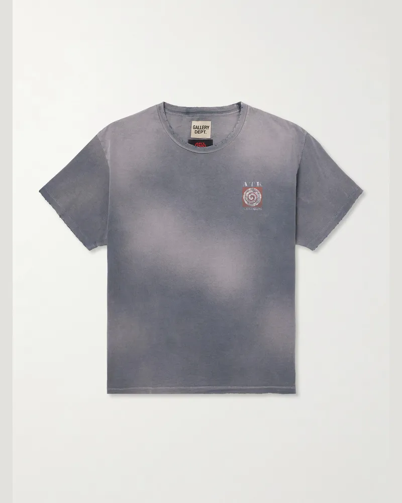 GALLERY DEPT. 40-Year T-Shirt aus Baumwoll-Jersey mit Print in Distressed-Optik Grau