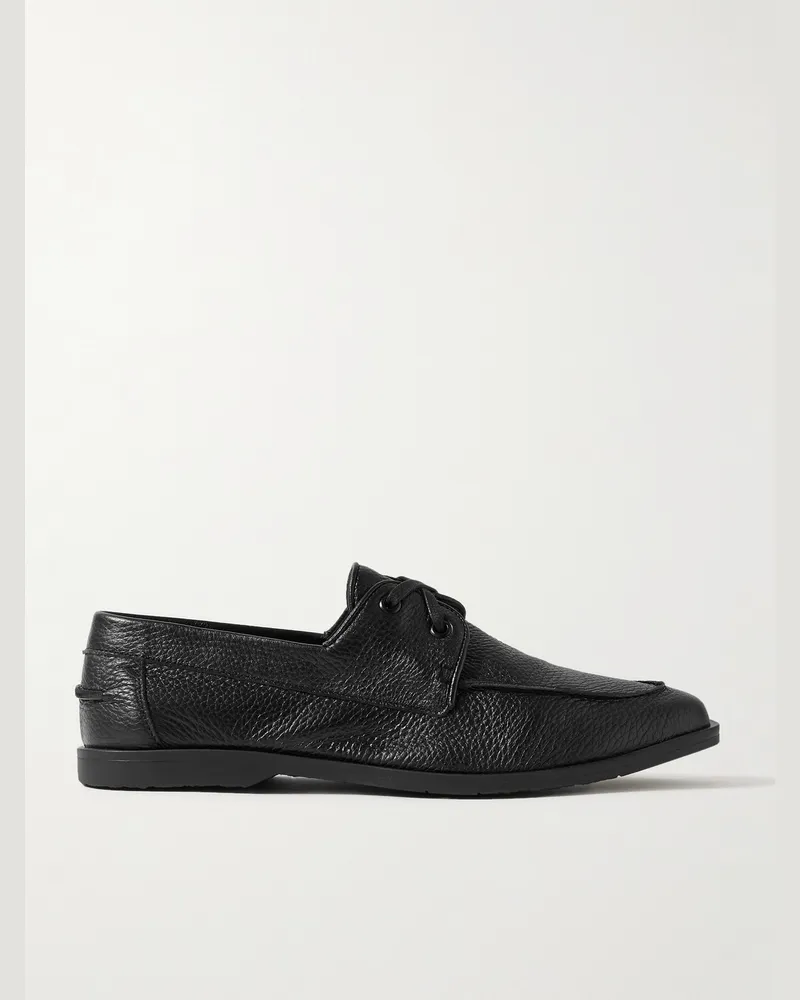 George Cleverley Devon Bootsschuhe aus vollnarbigem Wildleder Schwarz