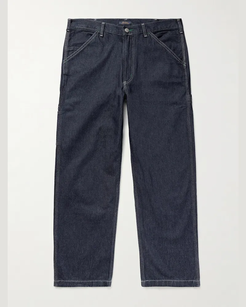 Ralph Lauren Dungaree gerade geschnittene Jeans Blau