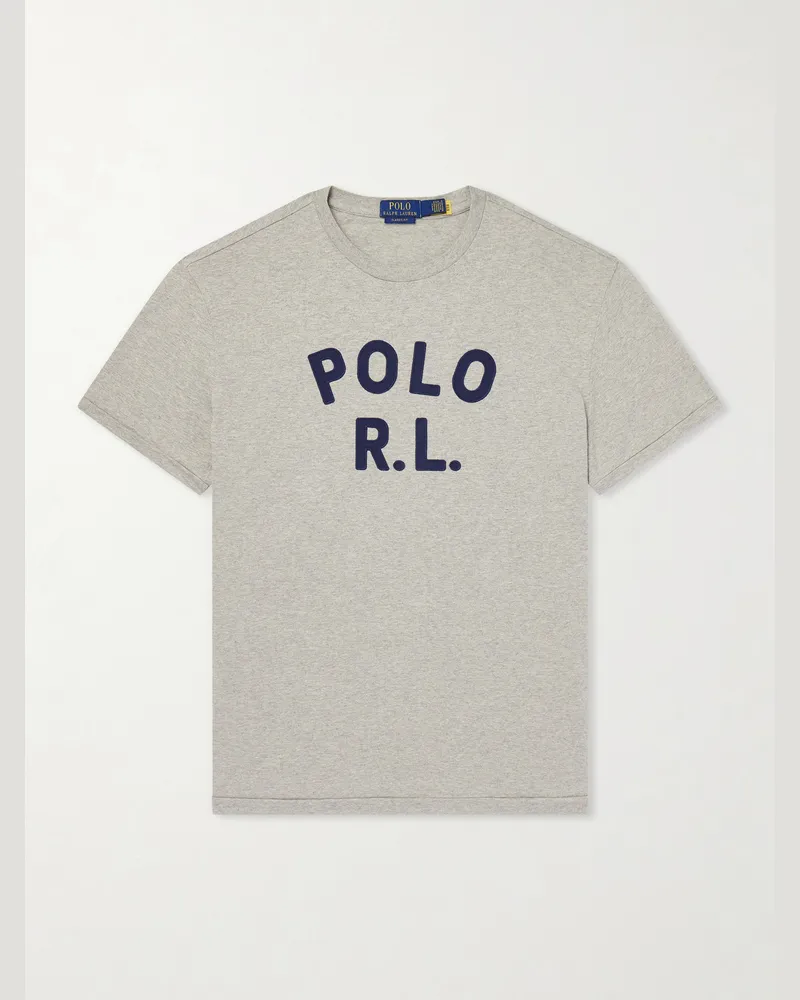 Ralph Lauren Polo R Cotton-Jersey T-Shirt Gray