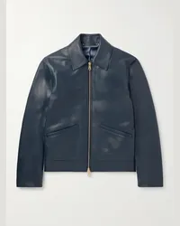 Paul Smith Jacke aus Leder Blau