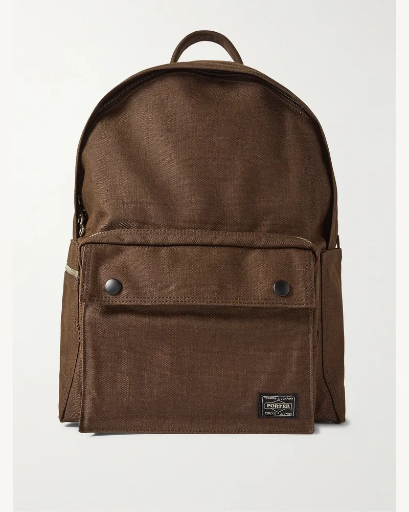 PORTER-YOSHIDA & CO Smoky Cordura® Cotton Backpack Brown