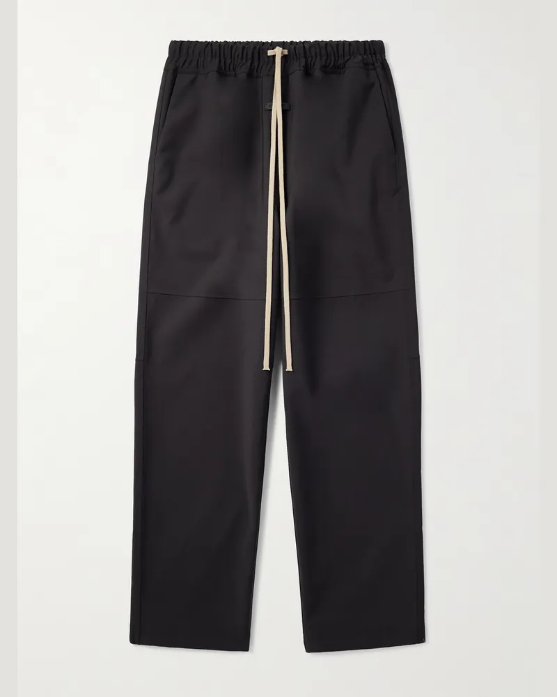 Fear of God Gerade geschnittene Hose aus Webstoff mit Kordelzugbund Schwarz