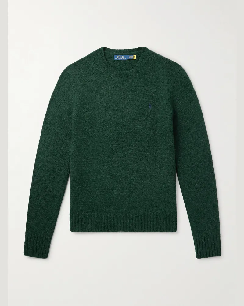 Ralph Lauren Logo-Embroidered Knitted Sweater Green