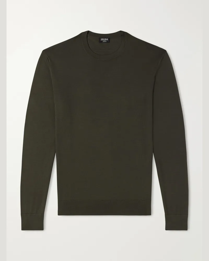 Ermenegildo Zegna Wool Sweater Green
