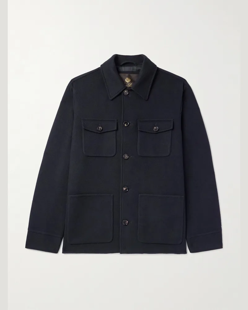 Loro Piana Devis Hemdjacke aus Storm-System®-Kaschmir Blau