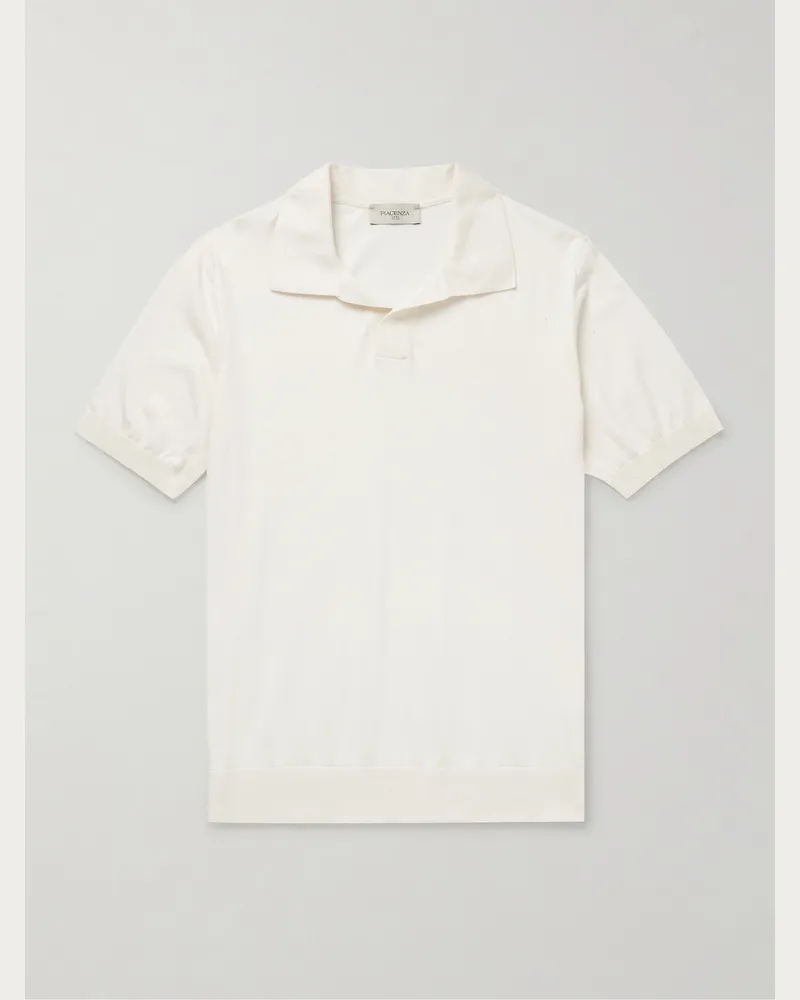 PIACENZA 1733 Cotton Polo Shirt White