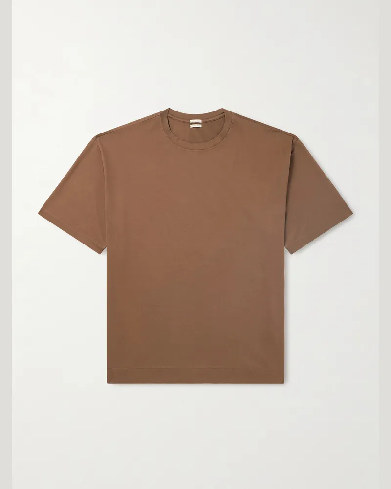 Massimo Alba Nevis Cotton-Jersey T-Shirt Brown