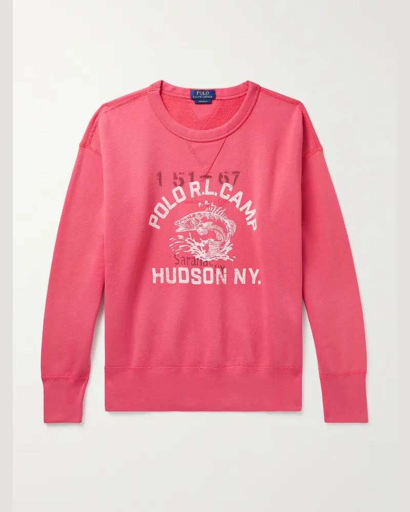 Ralph Lauren Sweatshirt aus Jersey aus einer Baumwollmischung mit Logoprint Rot