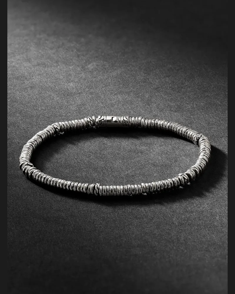 John Hardy Silver Heishi Beaded Bracelet Silver