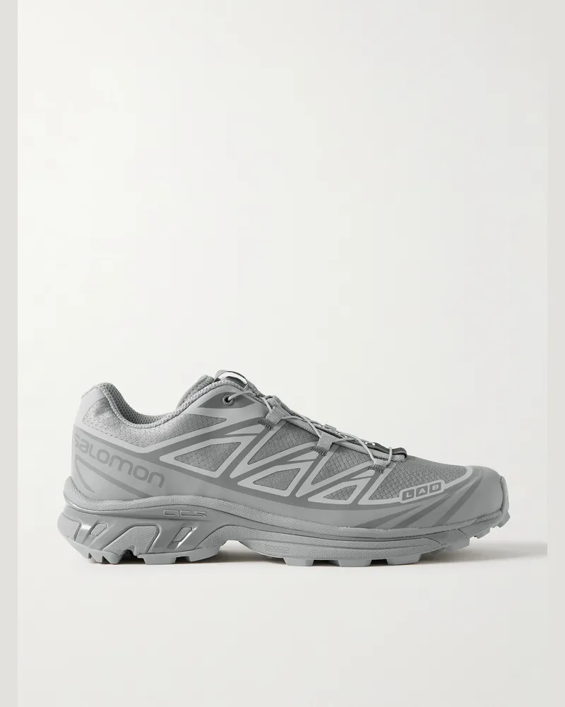 Salomon XT-6 Sneakers aus Mesh mit Gummibesatz Grau